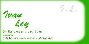 ivan ley business card